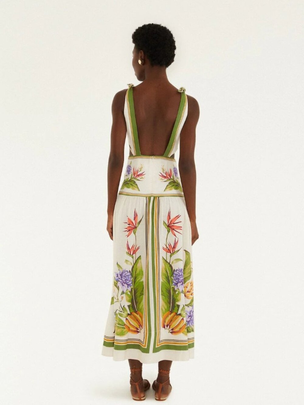 Farm Rio Sand Tropical Scarf Maxi Dress - Picture 2 of 3